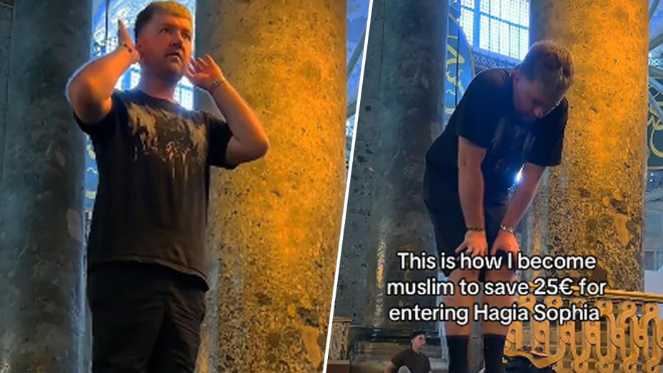 Ukraynalı Turist Ayasofya'da Ücretsiz Giriş Yöntemini Sosyal Medyada Paylaştı